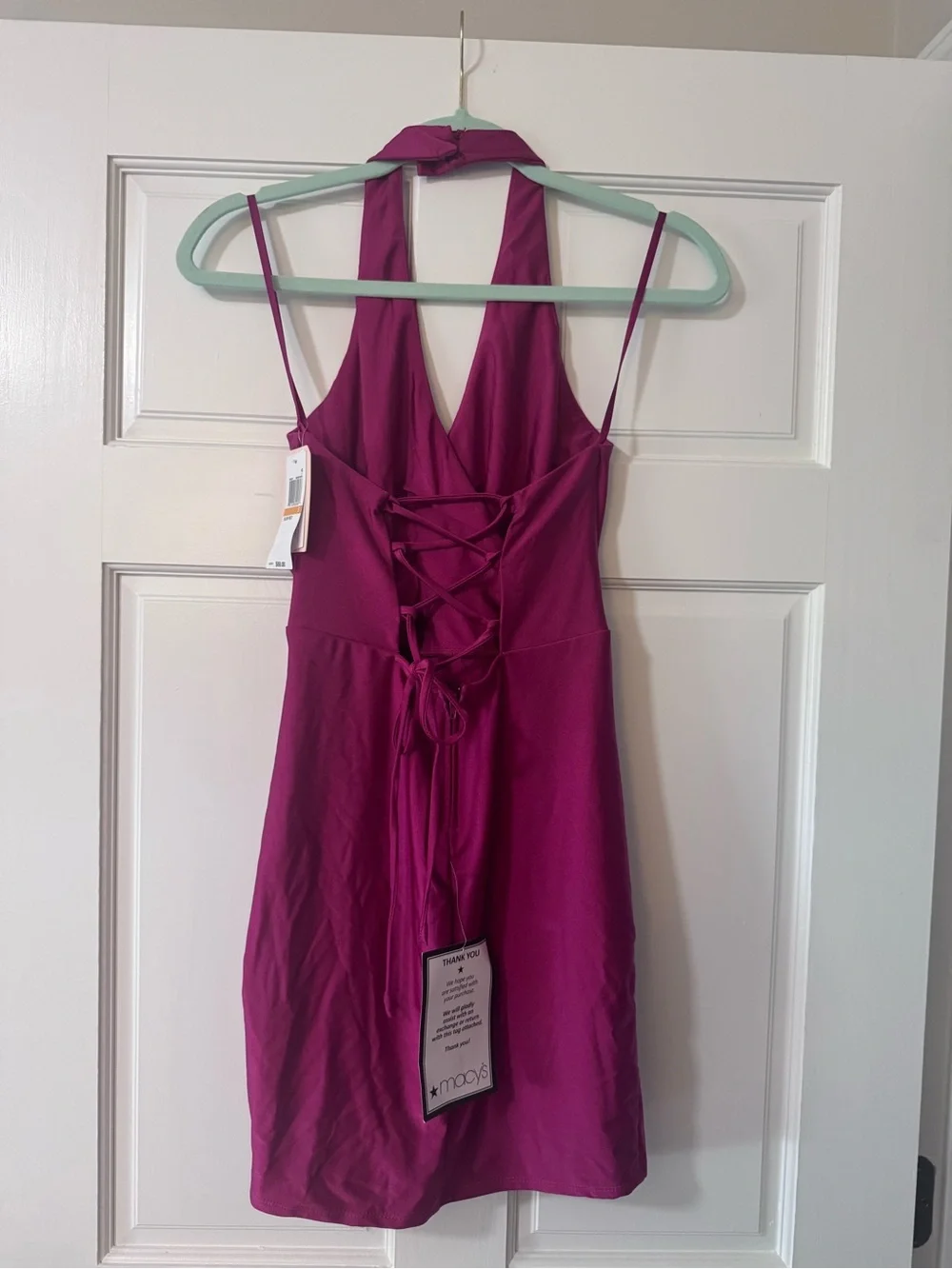 Halter Mini Dress with Draped Skirt